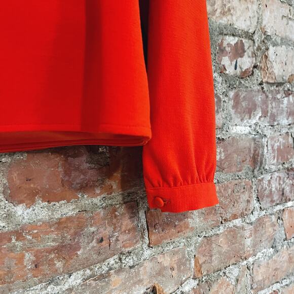 Sezane Abelia Blouse Top - Orange Red - 36 - Picture 8 of 10